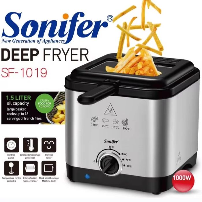 Доставка! Фритюрница электрическая 1,5 л Sonifer SF- 1019