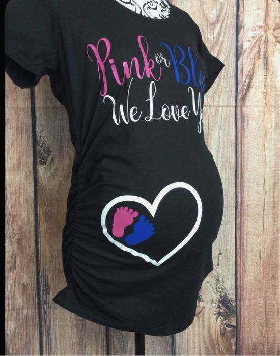 Tricouri Gender Reveal alb