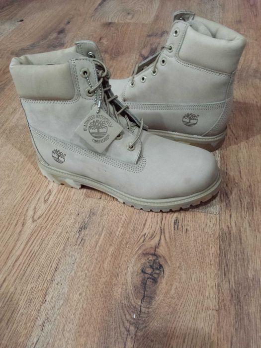 Bocanci TIMBERLAND 6 inch originali piele nubuck waterproof crem/ivoire superbi 40/41/41.5
