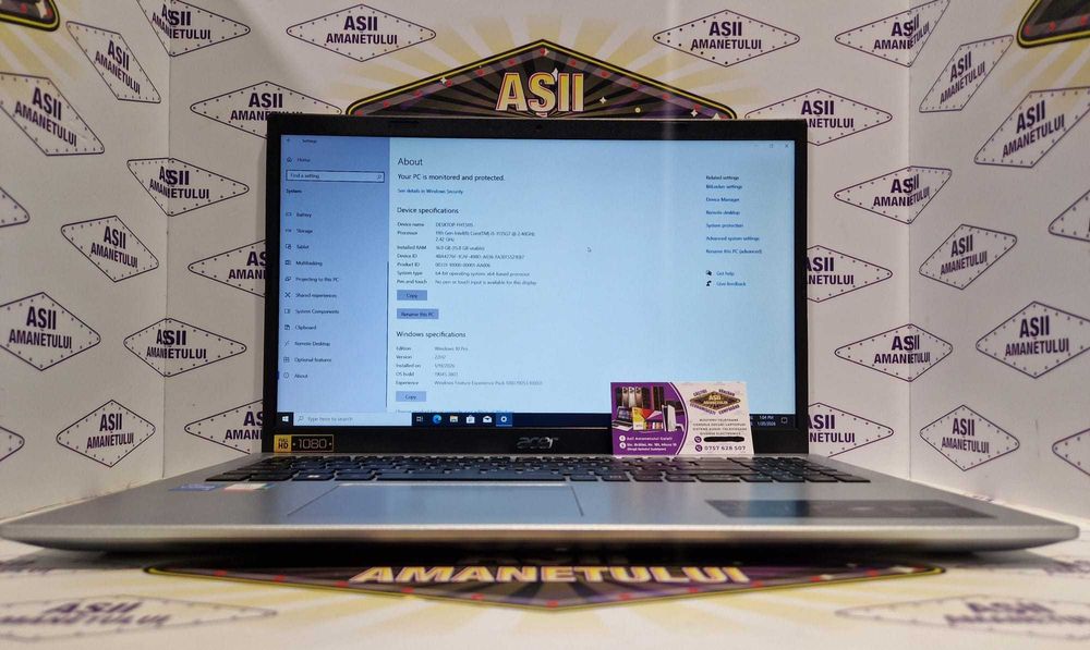 Laptop Acer Aspire 5, procesor i5-1135G7, 16Gb Ram, SSD 512 Gb