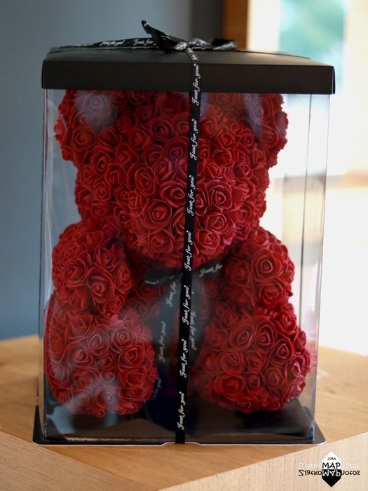 Мече изработено от рози перфектният подарък / Rose bear / Мече от Рози