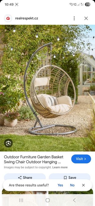 2 x Fotoliu suspendat cu suport gradina, ou de gradina, mobilier gradi