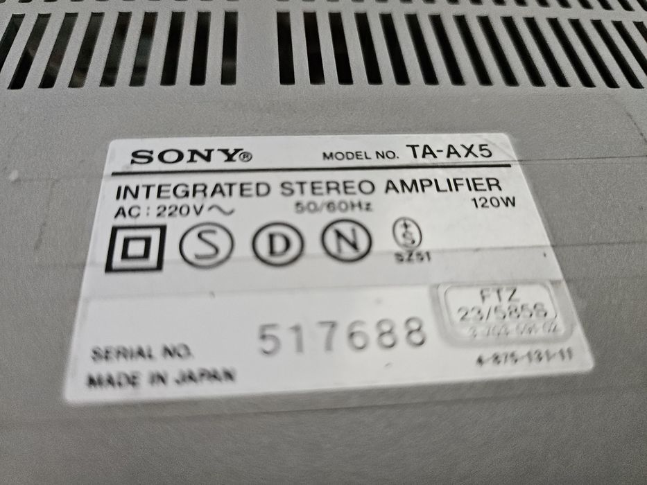 Sony TA-AX 5 made in Japan