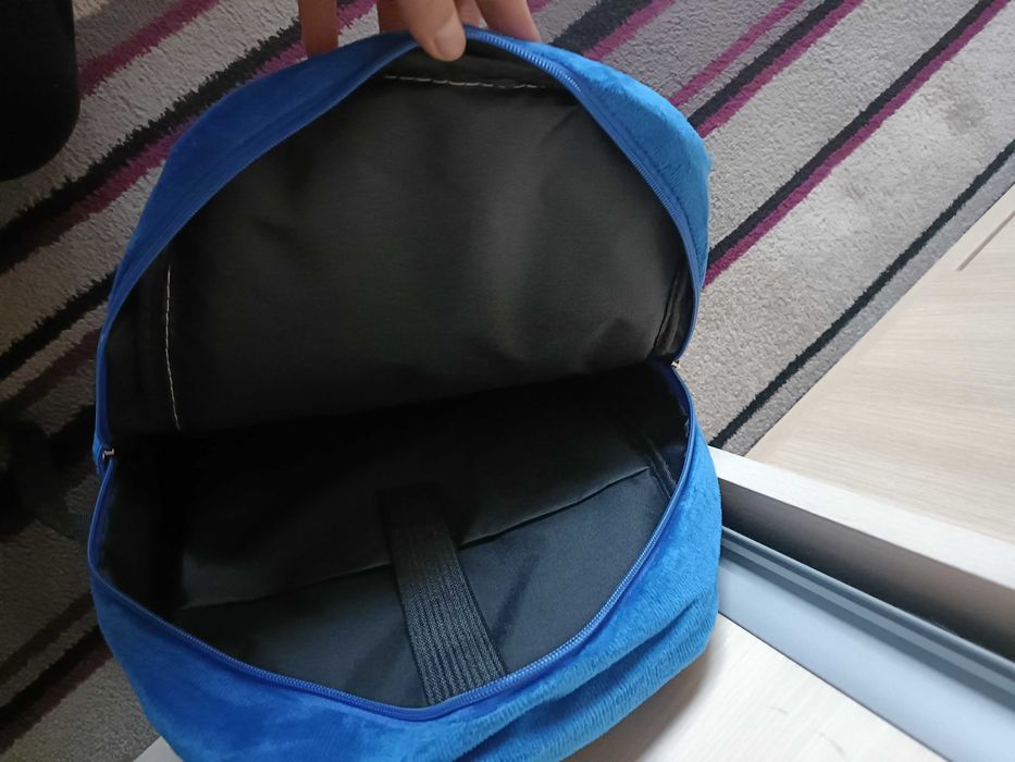 Синя раница Стич плюш