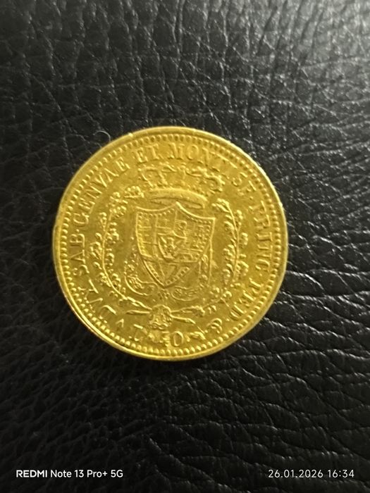 40 лири Карло Феличе Сардиния 1825 година