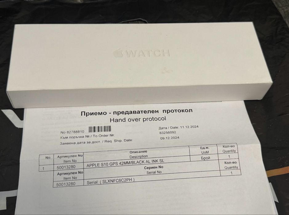 ЗАПЕЧАТАН 42mm Apple watch 10 Vivacom Гаранция 2027 г. Jet Black