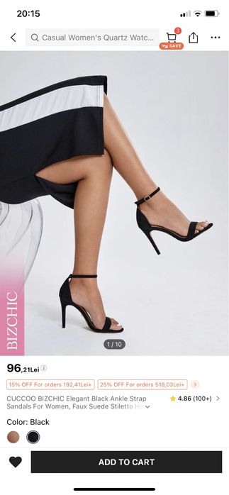 Sandale elegante cu toc SHEIN