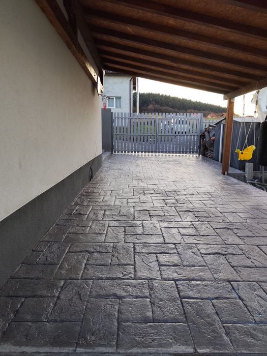 Beton amprentat elicopterizat pavaj gard decorativa pavele tencuială
