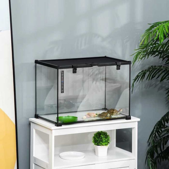 PawHut Терариум за влечуги,  земноводни и паякообразни с термометър