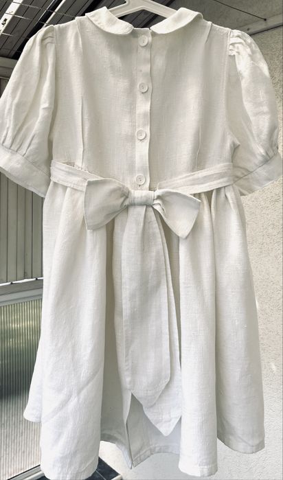 Уникална бутикова детска рокля груб лен Германия