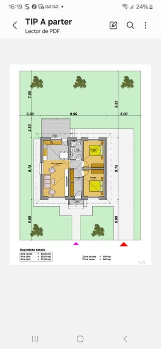 Vand  Casa  Noua in PANET!! 85 mp /600 mp teren