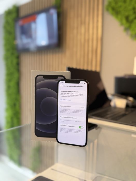 **ATS GSM**iPhone 12 64Gb Black/Baterie100%/Fact+Gar