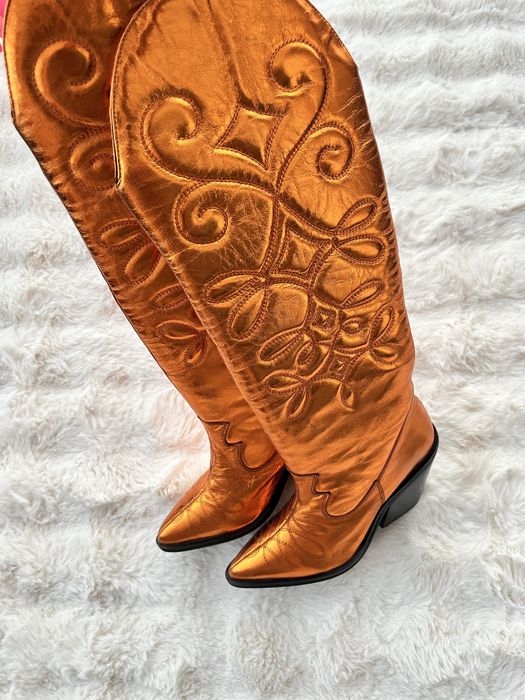 Cizme statement aurii marimea 37