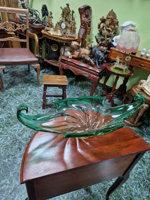 Топ- Уникална антикварна кристална купа  Мурано