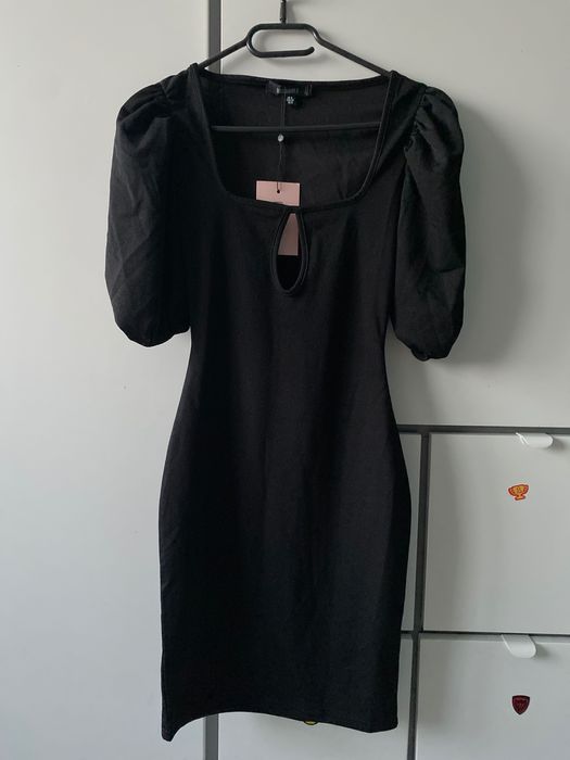 Missguided еластична черна рокля XXS/XS