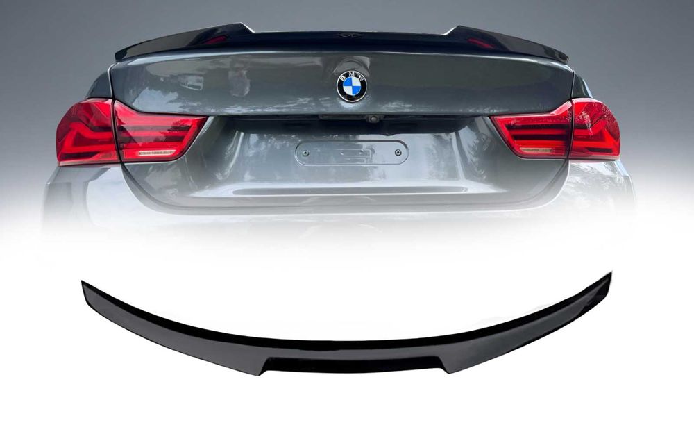 Заден М4 / M4 спойлер за BMW F36 / БМВ Ф36 черен пиано лак