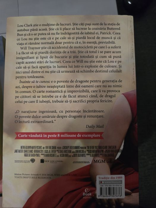 Carte "Înainte să te cunosc" 1/3