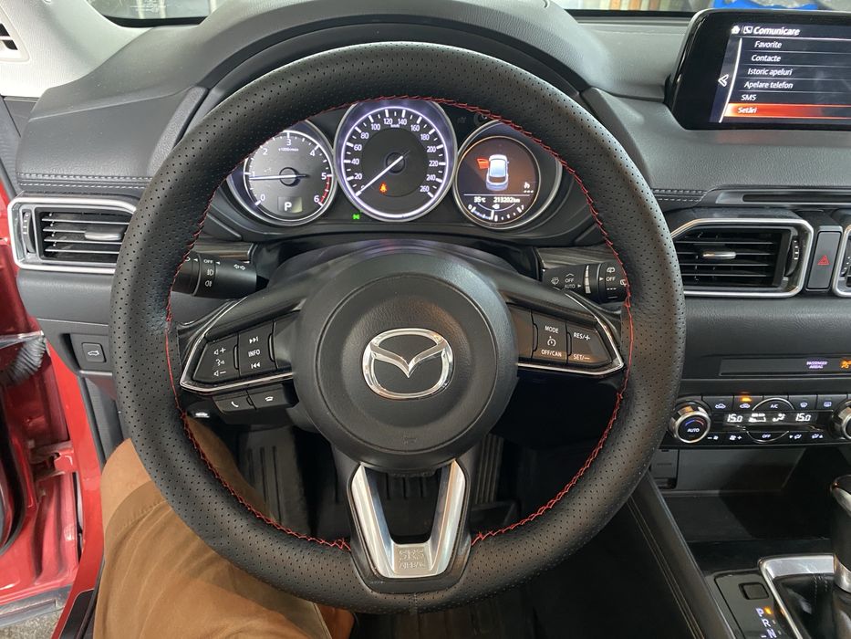 Montaj+husa volan din piele cusută manual (AUTOTURISM, DUBE, TIR)