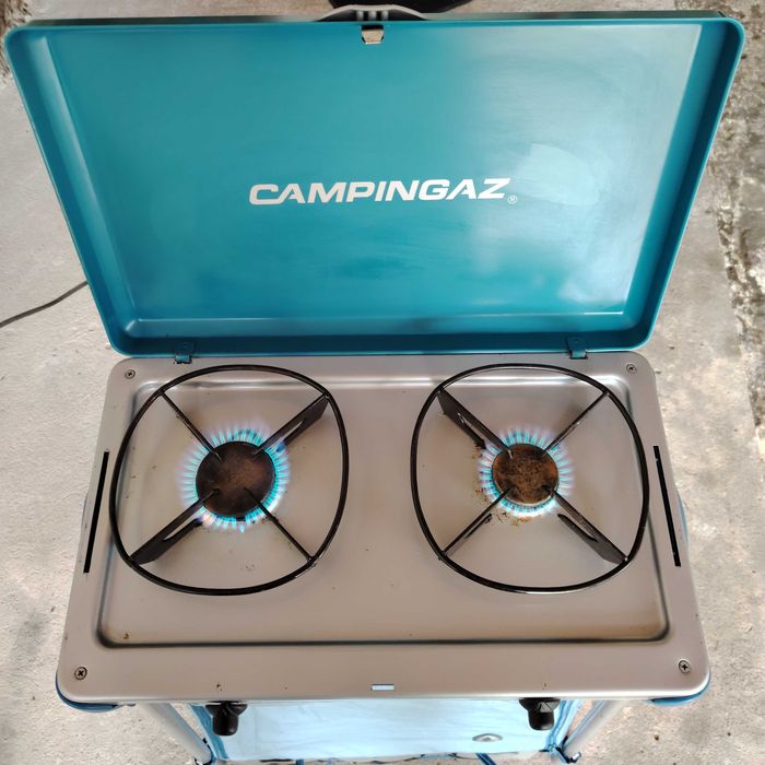 Aragaz campingaz cu grill și dulap depozitare