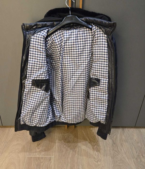 Мъжко зимно кожено яке