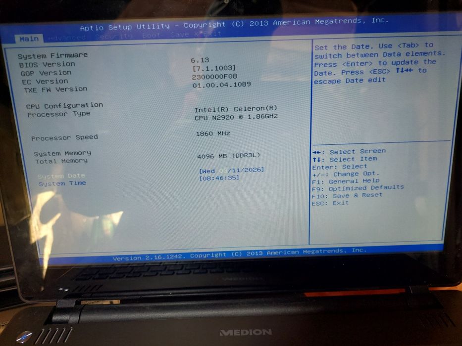 Laptop Medion Akoya E 6240T