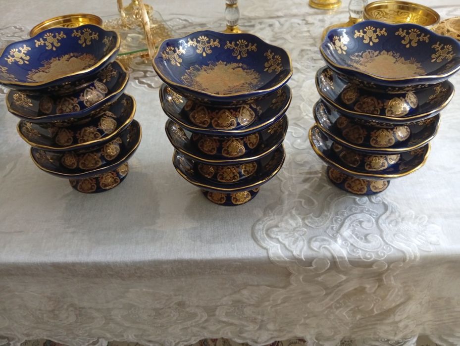 вазалар, сервиз, бокаллар, чак чувга идиш, коса