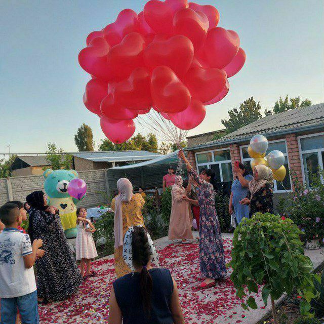 Оформление шарами Воздушные шар (geliviy gazli uchar shar)