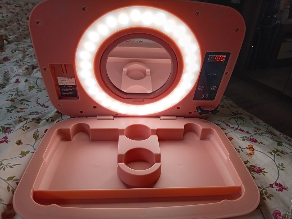 Кутия за грим с led-ring лампа