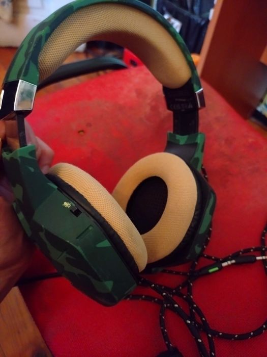 Геймърски слушалки Trust GXT 323C Carus, зелен камуфлаж - 24319