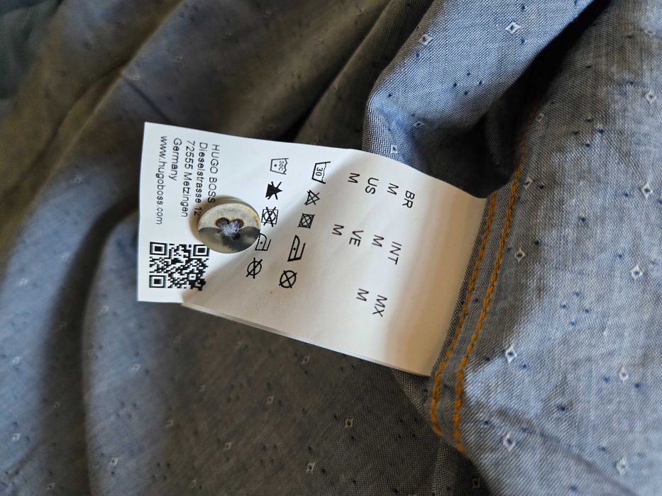 Мъжка риза BOSS Hugo Boss EdaslimE slim fit нова размер М