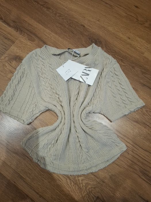 Плетена блуза с къс ръкав ZARA чисто нова с етикети