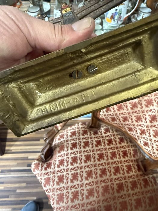 стар еврейски бронзов свещник менора