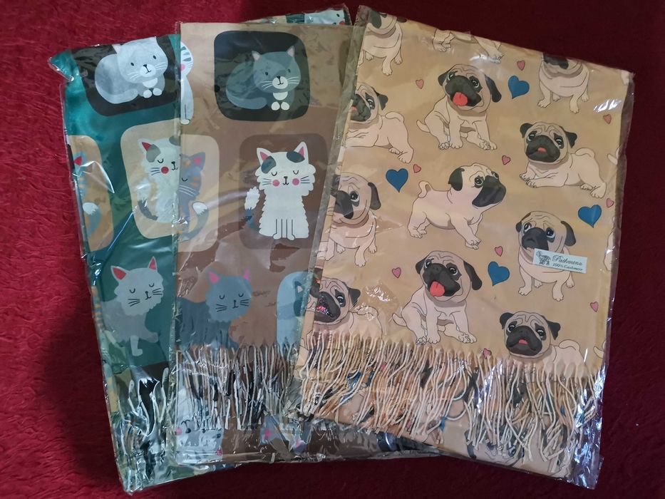 Кашмирен шал с котки 100%