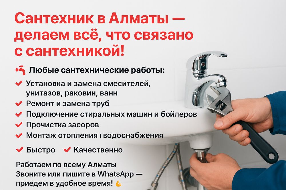 Сантехник Алматы