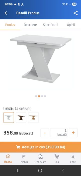 Masă extensibila de bucatarie.
