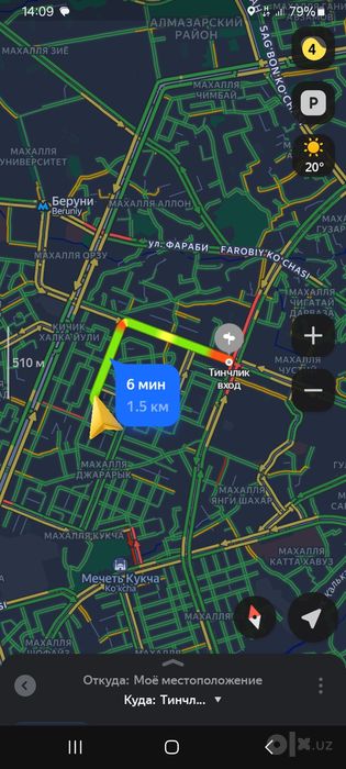 Тинчликда ховли уйда кизларга икки хонаси без маклер