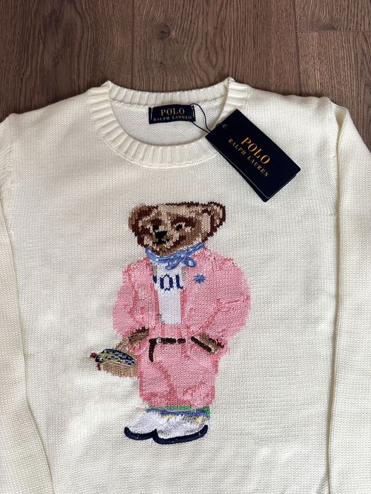 Оригинален Polo Ralph Lauren пуловер с мече