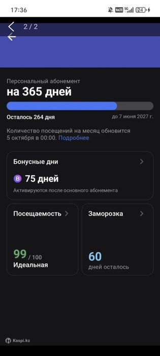 Продам абонемент 1фит