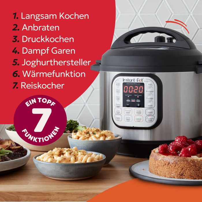 Instant Pot Duo 60 Мултикукър - Тенджера под налягане 5.7 л 1000 W