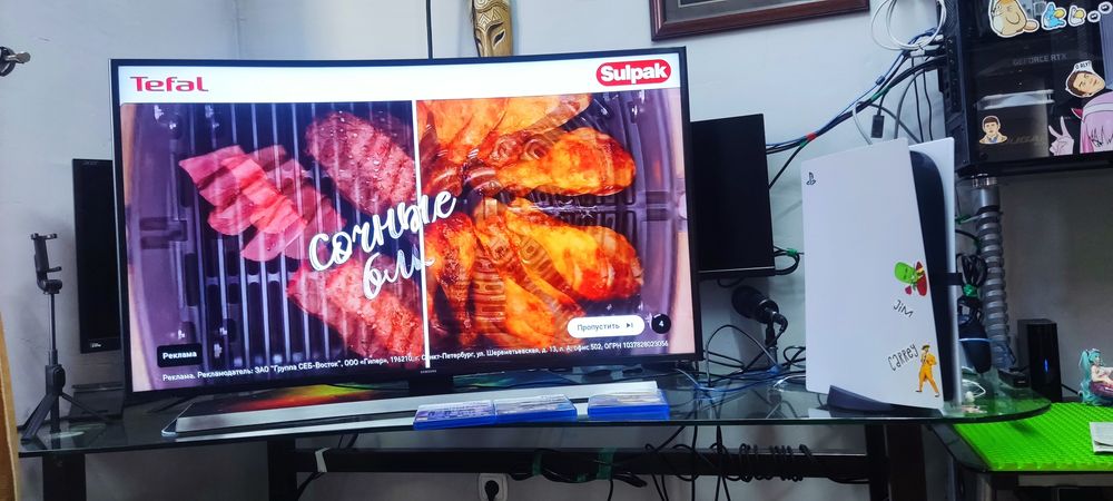 Телевизор SAMSUNG 50 дюймов,smart TV,4k Ultra HD. ИЗОГНУТЫЙ,.