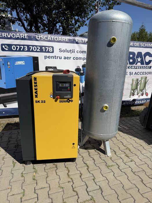 Compresor pe surub 15bar Kaeser SK 22 / 11kw  / Ca NOU