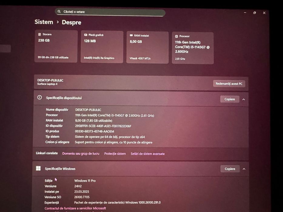 Laptop microsoft surface 4 i5 256gb