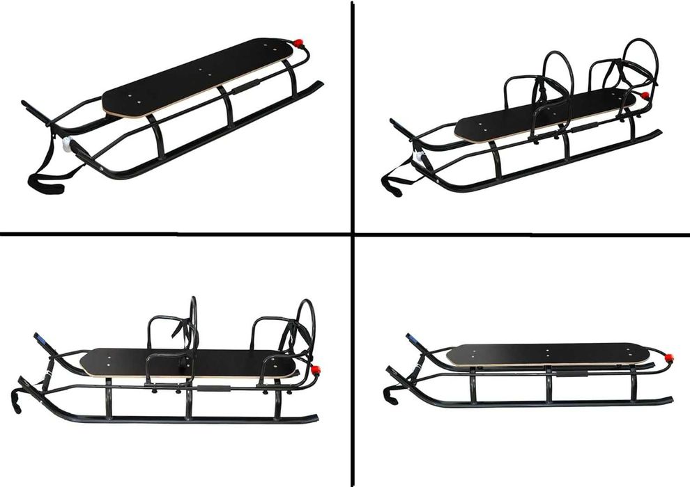 Двойна детска шейна с облегалки 2 в 1