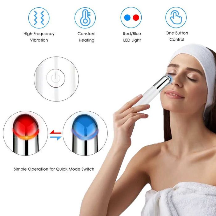 Фотон масажор за очи и бръчки, акне, кръгове с червена и синя светлина