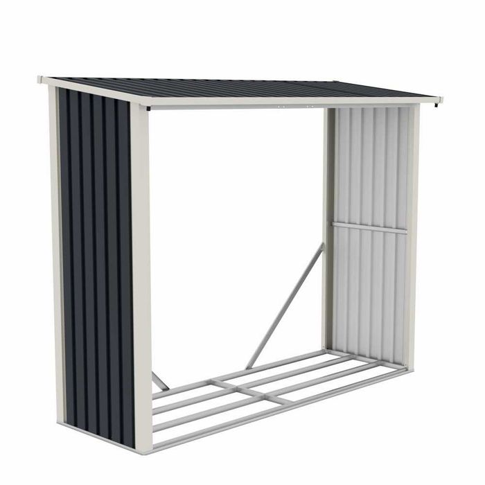 Magazie de lemne pentru depozitare ideala din metal 242x89x190 cm