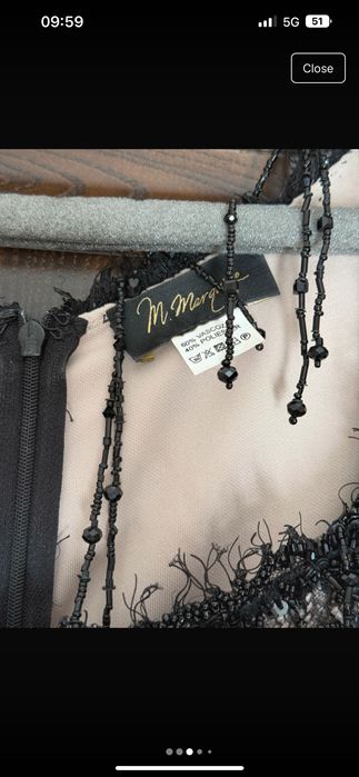 Vând rochie neagră lungă bijuterie potrivită pentru nașa sau banchet