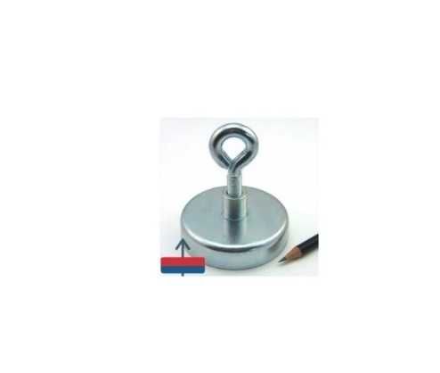 Magnet pescuit din neodim D42 mm carlig inelar - forta 40kg