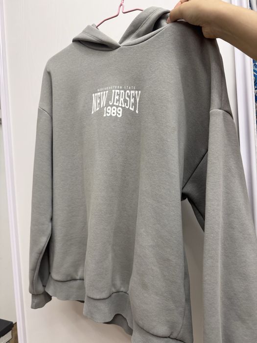 Толстовка худи серый DeFacto