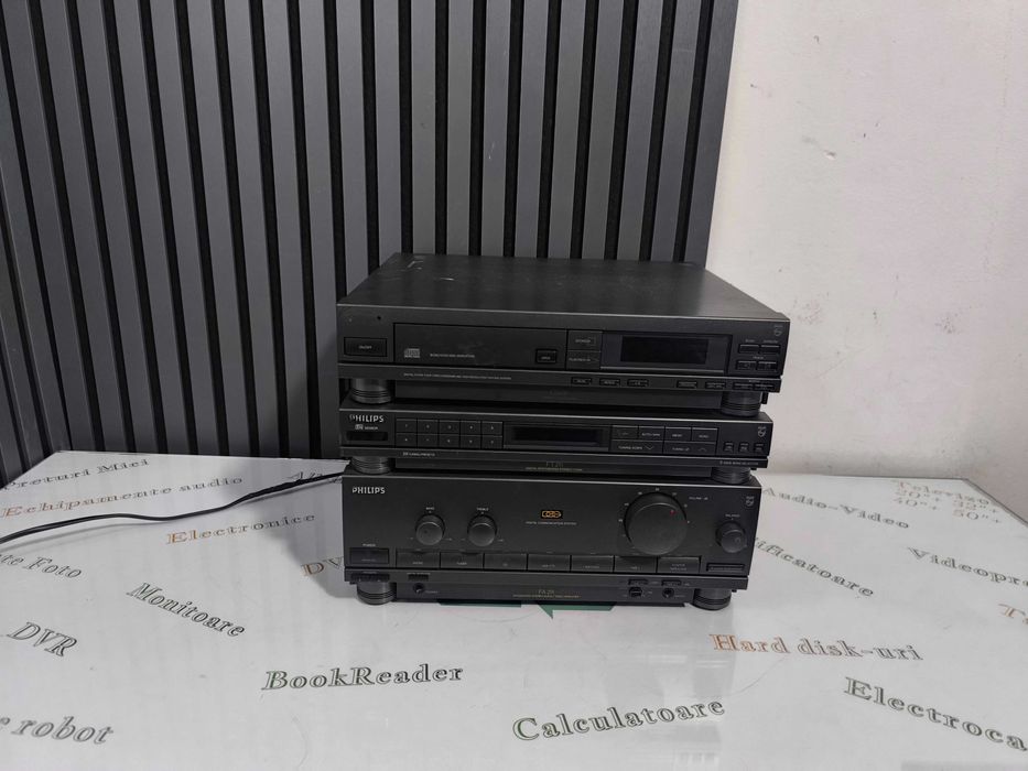 Sistem stereo Philips FA 218 amplificator tuner CD 3 unitati