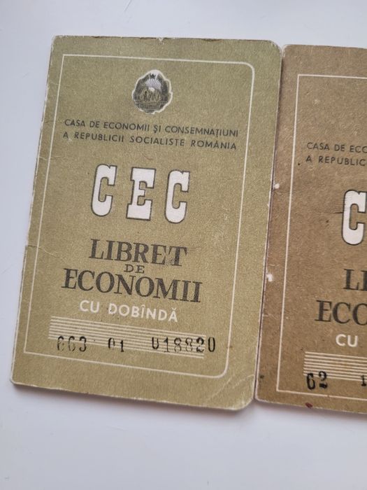 Carnete vechi de CEC obiecte de colecție